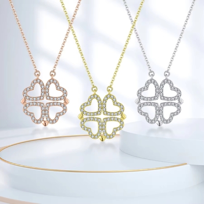 YASVITTI عقدة غرامية مغناطيسية من النخلة OEM Charm 925 Sterling Silver Deinty Heart عقدة من النخلة