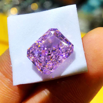 GRA موزانيت وردي Gem Radiant Cut VVS فضفاضة الزمرد موسانيت الماسية الأميرة قطع موسانيت حلقة موسانيت وردية