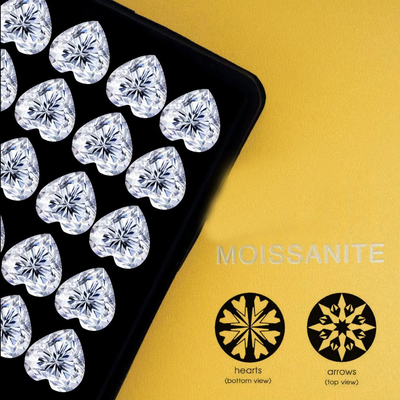 البيع بالجملة الموسانيت تمرير الماس اختبار GRA الحجارة D لون شكل مستدير الماس فضفاض Moissanite moissanite أقراط حلقة