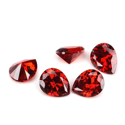 حلقات خطوبة موسانيت عتيقة حجارة ثمينة فضفاضة ألوان مختلفة شكل بير 6x4mm مركب زيركونيا مكعبة