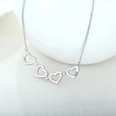 YASVITTI عقدة غرامية مغناطيسية من النخلة OEM Charm 925 Sterling Silver Deinty Heart عقدة من النخلة