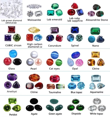 غير ملون DEF لون Moissanite حجر المجوهرات قطع فضفاض لبراتيل التنس حلقات