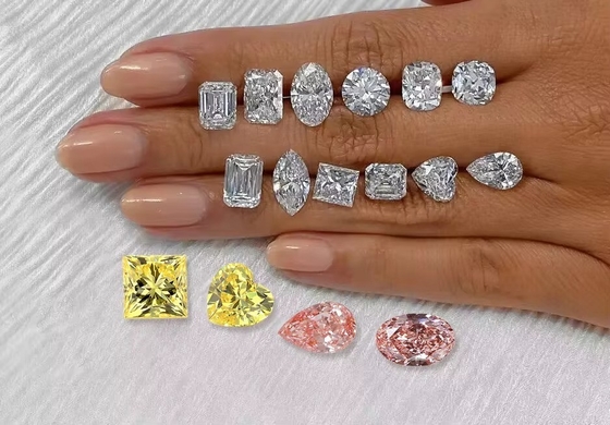 حجم كبير 5ct قطعة بيضاوية CVD E F VS1 VS2 IGI المختبر النمو الماس فضفاض بالجملة