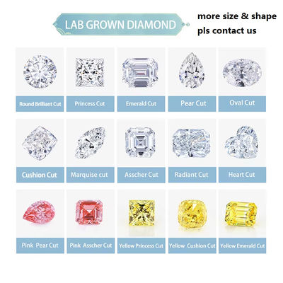 DEF VS اللون الأبيض المختبر الماس المزروع Moissanite Marquise فضفاض Moissanite وسادة قطع 3 * 3-5 * 5m