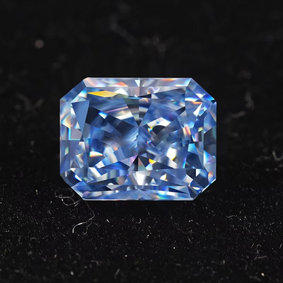 VVS 1ct الثلج المكسور المتوهج قطع فضفاض موسانيت الماس الأزرق الميلي موسانيت