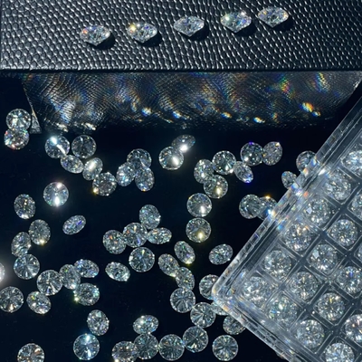 5mm-20mm VVS1 أبيض مستديرة قطع فضفاضة Moissanite الحجر المعالجة بالحرارة للقراطين Stud