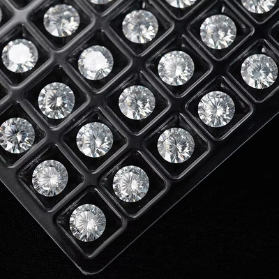5mm-20mm VVS1 أبيض مستديرة قطع فضفاضة Moissanite الحجر المعالجة بالحرارة للقراطين Stud