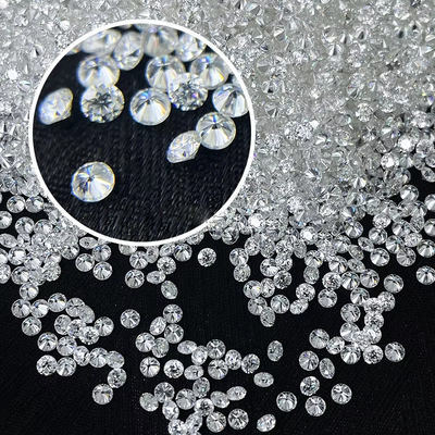 الحلقة البيضاء الفضفاضة الماس موسانيت 1.0 CT لكل حزمة حجم صغير مستدير موسانيت