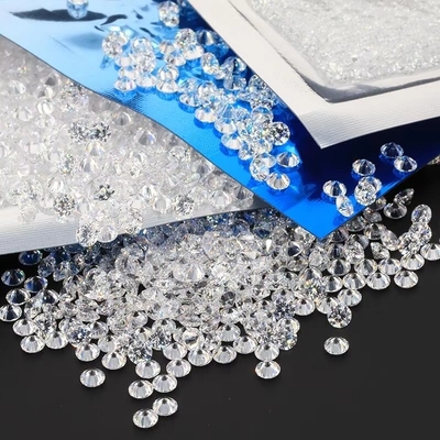 1000 قطعة / حزمة 5A Melee White CZ Stone Loose Cubic Zirconia للنساء مجوهرات موسانيت