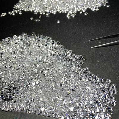خاتم الخطوبة الماس البيضاء الفضفاضة موسانيت 0.9mm - 3mm مقاس الميلي زيركونيا مكعب