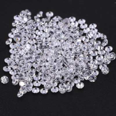 خاتم الخطوبة الماس البيضاء الفضفاضة موسانيت 0.9mm - 3mm مقاس الميلي زيركونيا مكعب
