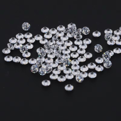 خاتم الخطوبة الماس البيضاء الفضفاضة موسانيت 0.9mm - 3mm مقاس الميلي زيركونيا مكعب