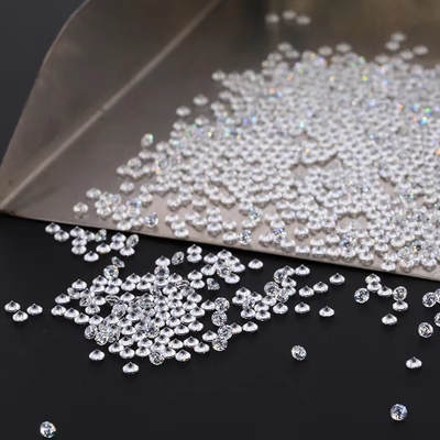 خاتم الخطوبة الماس البيضاء الفضفاضة موسانيت 0.9mm - 3mm مقاس الميلي زيركونيا مكعب