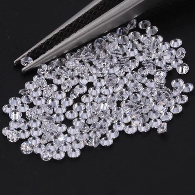 خاتم الخطوبة الماس البيضاء الفضفاضة موسانيت 0.9mm - 3mm مقاس الميلي زيركونيا مكعب