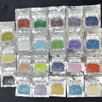 حلقات خطوبة بيضاوية موسانيت الزركونيا الأحجار الكريمة المفتوحة الألوان المستديرة الزركونيا الكوبية الاصطناعية