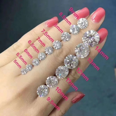 قرطاسات الستود Moissanite Diamond Heart Princess Asscher Cushion Round Brilliant Cut Charles VVS حجر كريم فضفاض