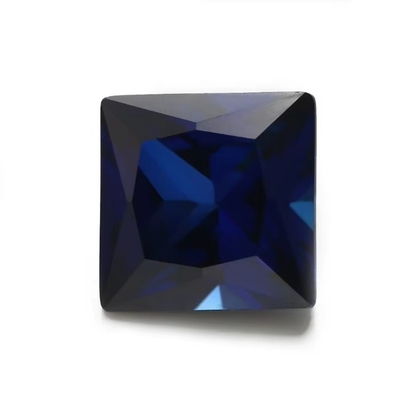 الأحجار الكريمة الاصطناعية 34# الزعفري مربع 1.5x1.5mm-10x10mm الكوروندوم حجر كريم فضفاض للخواتم
