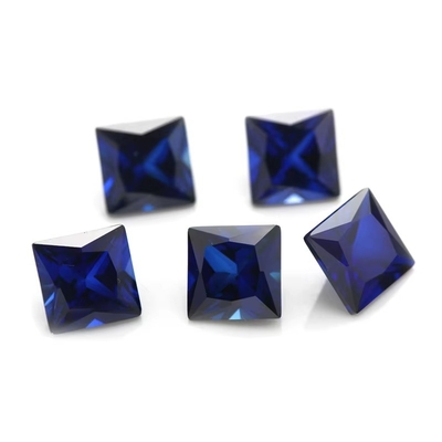 الأحجار الكريمة الاصطناعية 34# الزعفري مربع 1.5x1.5mm-10x10mm الكوروندوم حجر كريم فضفاض للخواتم
