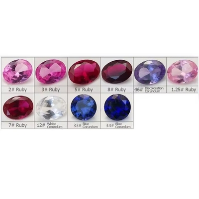 الأحجار الكريمة الاصطناعية 34# الزعفري مربع 1.5x1.5mm-10x10mm الكوروندوم حجر كريم فضفاض للخواتم
