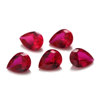 أسلوب فنتايج روبي موسانيت الكوروندوم الصناعي لؤلؤة الشكل 2x3mm إلى 10x14mm حجر كريم فضفاض لصنع المجوهرات