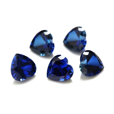 الأحجار الكريمة فضفاضة الحجر الكريم القلب قطع 3x3mm إلى 10x10mm 33# 34# الزرقاء الزعفري الأحجار الاصطناعية