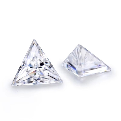 D غير ملونة الصناعية Moissanite مثلث قطع VVS1 فضفاض Moissanite الماس 5 قيراط حلقة