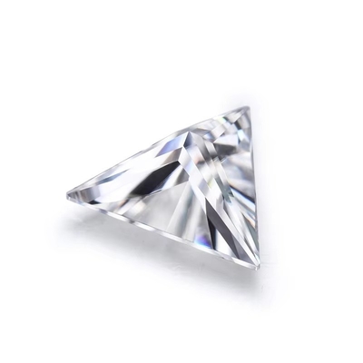 D غير ملونة الصناعية Moissanite مثلث قطع VVS1 فضفاض Moissanite الماس 5 قيراط حلقة
