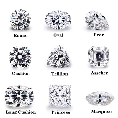 D غير ملونة الصناعية Moissanite مثلث قطع VVS1 فضفاض Moissanite الماس 5 قيراط حلقة