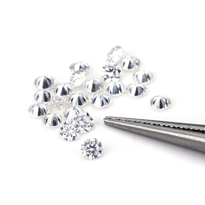 بالجملة فضفاضة صغيرة موسانيت قطعة مستديرة 0.8mm- 3mm بيضاء D موسانيت الماس VVS1 لكل قيراط للمجوهرات هيب هوب
