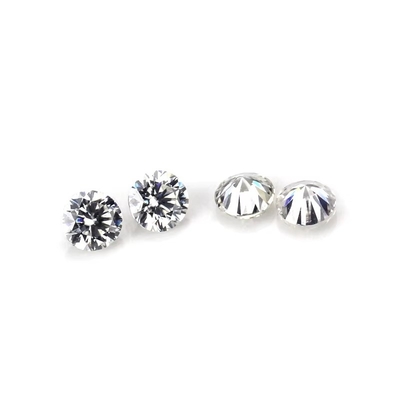 بالجملة فضفاضة صغيرة موسانيت قطعة مستديرة 0.8mm- 3mm بيضاء D موسانيت الماس VVS1 لكل قيراط للمجوهرات هيب هوب