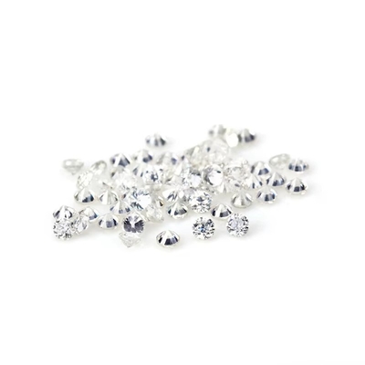 بالجملة فضفاضة صغيرة موسانيت قطعة مستديرة 0.8mm- 3mm بيضاء D موسانيت الماس VVS1 لكل قيراط للمجوهرات هيب هوب