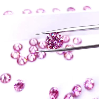 شهادة GRA 1ct قطع مستدير 6.5mm VVS1 ماسة موسانيت فضفاضة باللون الأبيض الوردي الأصفر الشمبانيا الأزرق الأخضر للمجوهرات