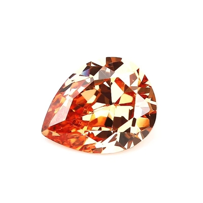 لون الشمبانيا الزركون حجر كريم فضفاض بير شكل 10x8mm الزركونيا الكوبية الاصطناعية موسانيت