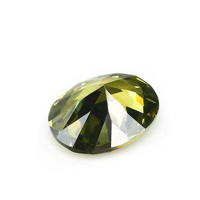 أقراط موسانيت الأحجار الكريمة الوردية بيريدوت غرانيت صفراء cz الحجارة الشكل البيضاوي 12x10mm الزركونيا الكوبية الاصطناعية للخاتم