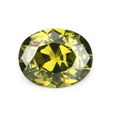 أقراط موسانيت الأحجار الكريمة الوردية بيريدوت غرانيت صفراء cz الحجارة الشكل البيضاوي 12x10mm الزركونيا الكوبية الاصطناعية للخاتم