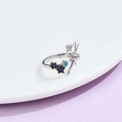 0.08 أوقية 21.1 مللي متر خاتم ملاك من الفضة الإسترليني Nicke Free Open Silver Ring SGS