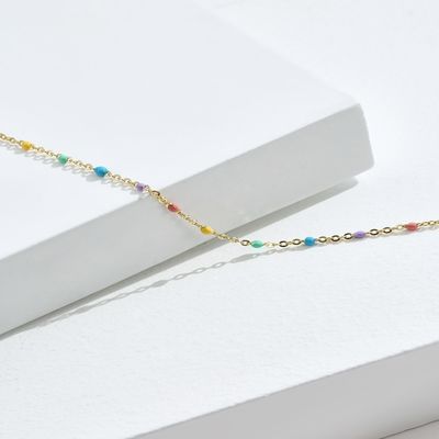 21.2 سم 0.8 جرام سوار من الفضة الإسترليني بألوان قوس قزح للجنسين سوار زركونيا مكعب S925.5