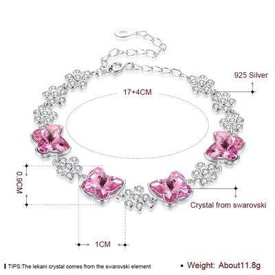 ODM 1.4x1.6cm الاسترليني أساور المنزلق الفضة 3.5 '' مكعب زركونيا أساور