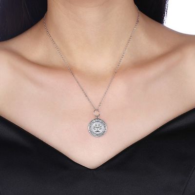 16in 0.9g قلادة مطبوعة على شكل مخلب جميل 3A CZ 925 قلادة فضية