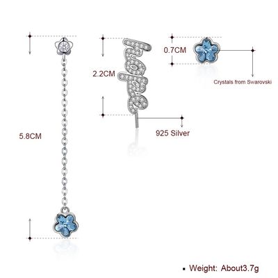 2.3in 3.7g أقراط متدلية من الشرابة للجنسين أقراط ألماسية متدلية من السبائك