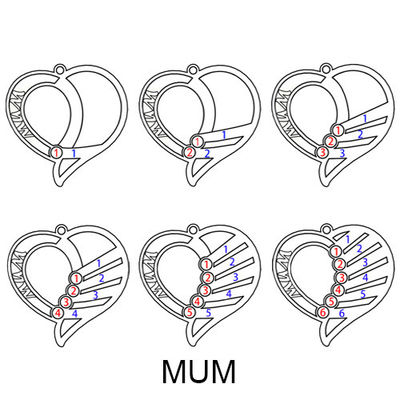 S925 Sterling Silver Love Personalized Custom Name Letter Mother'S Birthstones Day Engraved Heart Love Memory Necklace