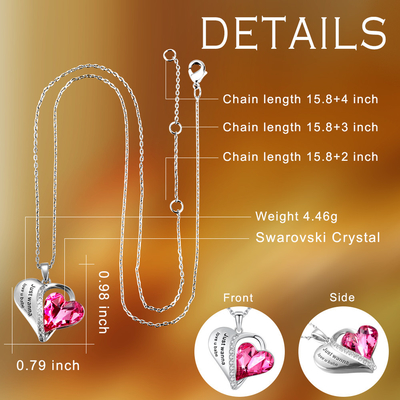 0.79x0.98in الجمالية الاسترليني فضية القلب قلادة قلادة Love U Babe Heart